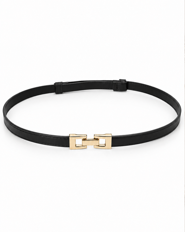 Black Slim Waist Belt