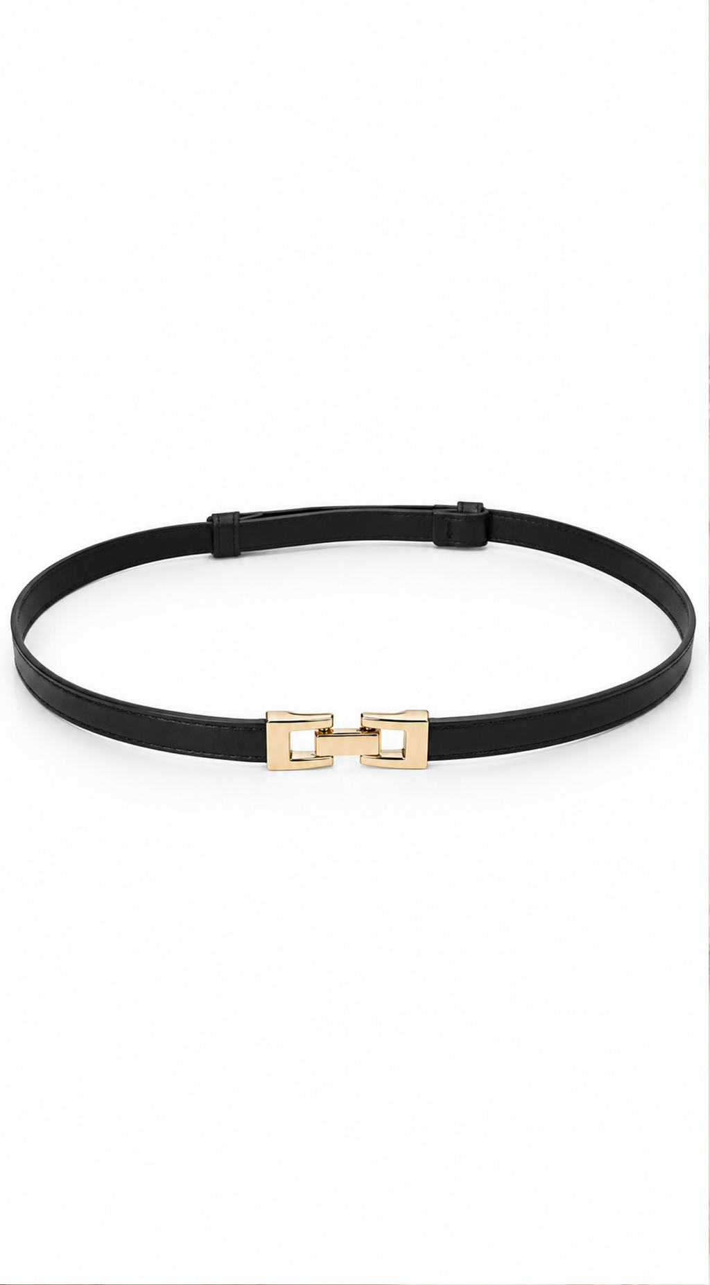 Black Slim Waist Belt
