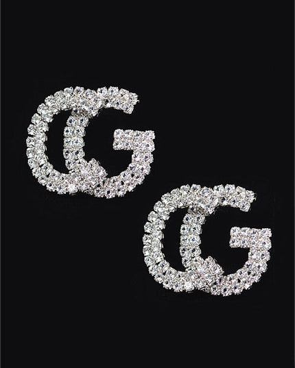 Silver Rhinestone Earrings