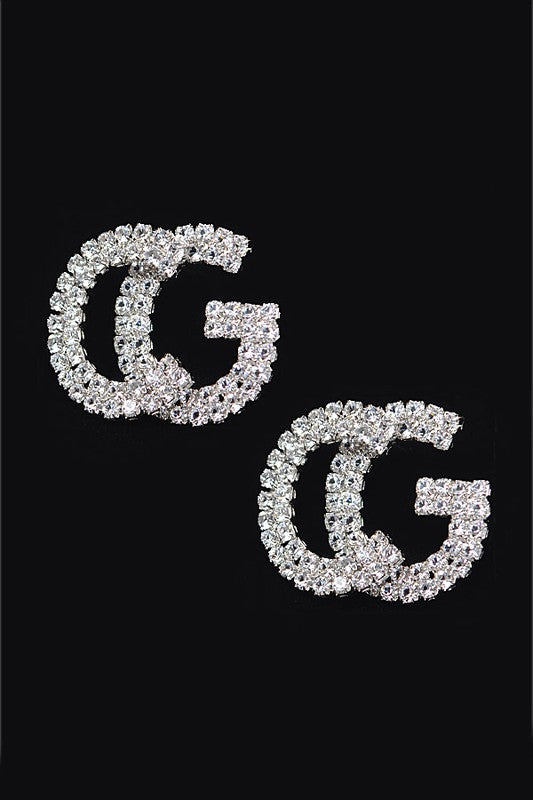 Silver Rhinestone Earrings
