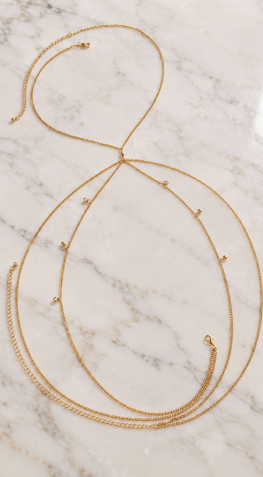Gold Rhinestone Waist body Chain