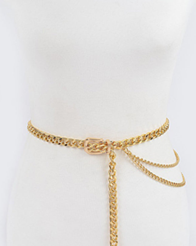 Gold Chain Buckle Belt