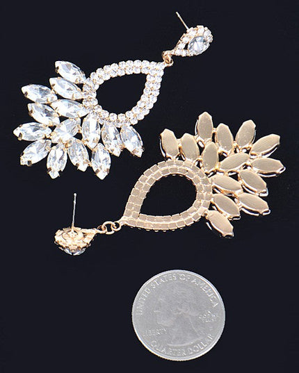 Pink Look Rhinestone Earrings