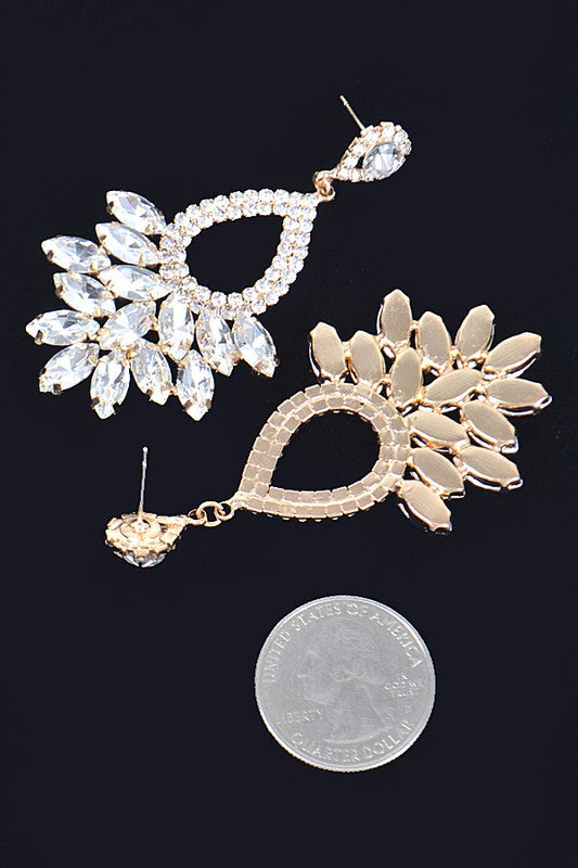 Pink Look Rhinestone Earrings
