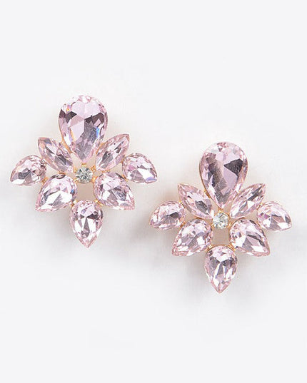 Pink Love Rhinestone Earrings