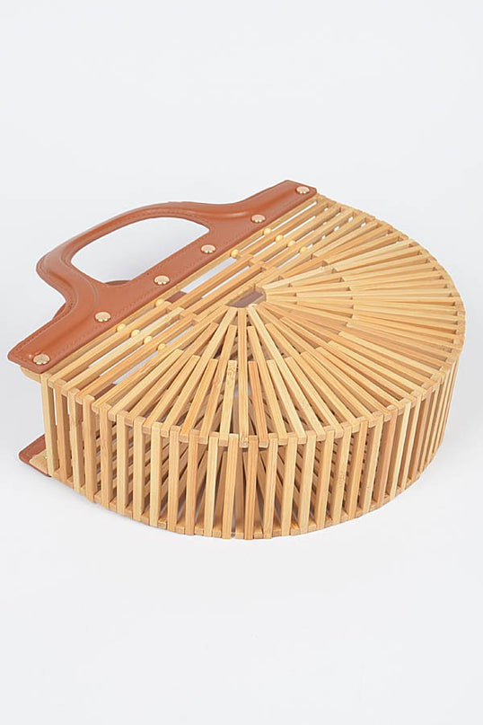 Beige Belize Bamboo Handbag