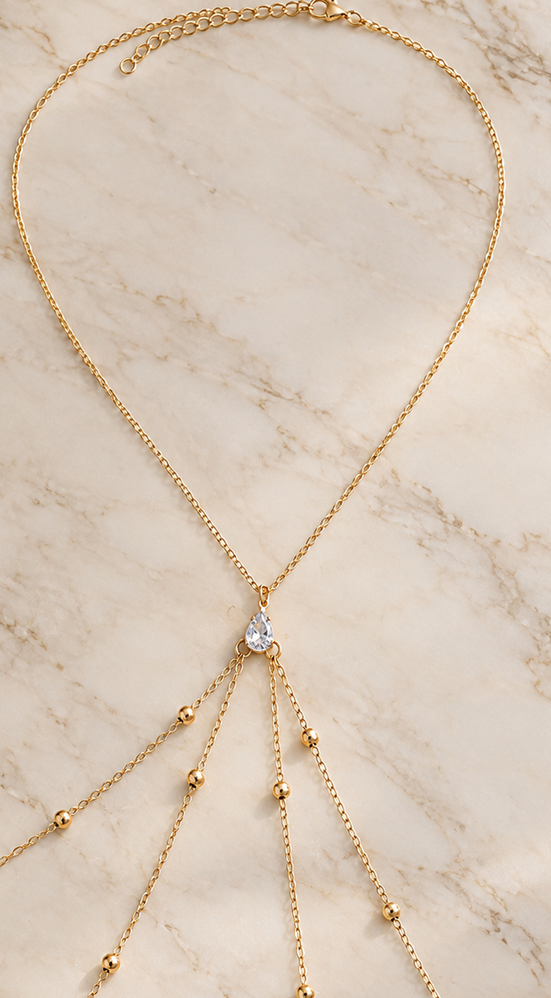 Gold beaded Waist body Chain