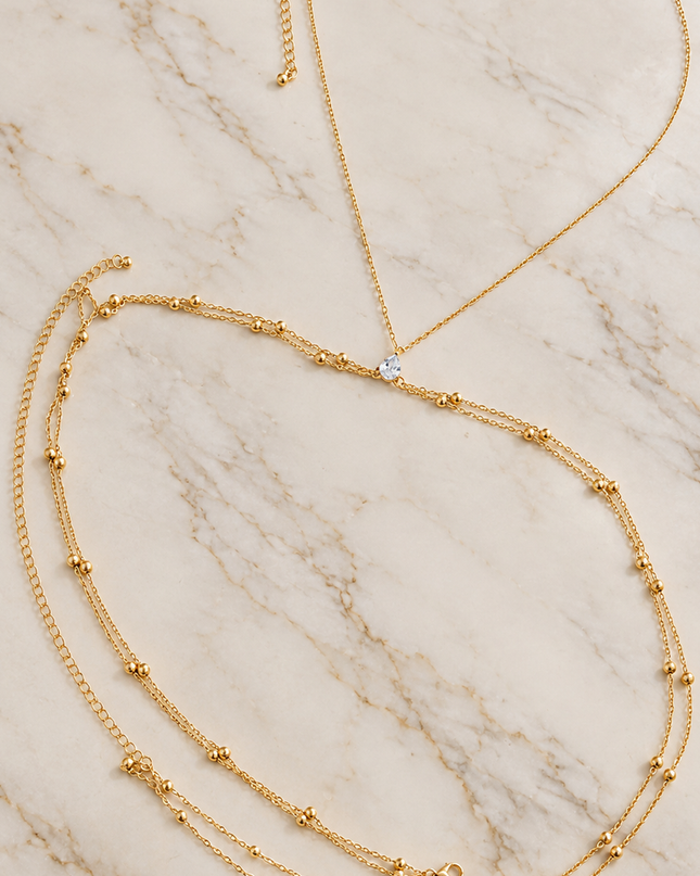 Gold beaded Waist body Chain