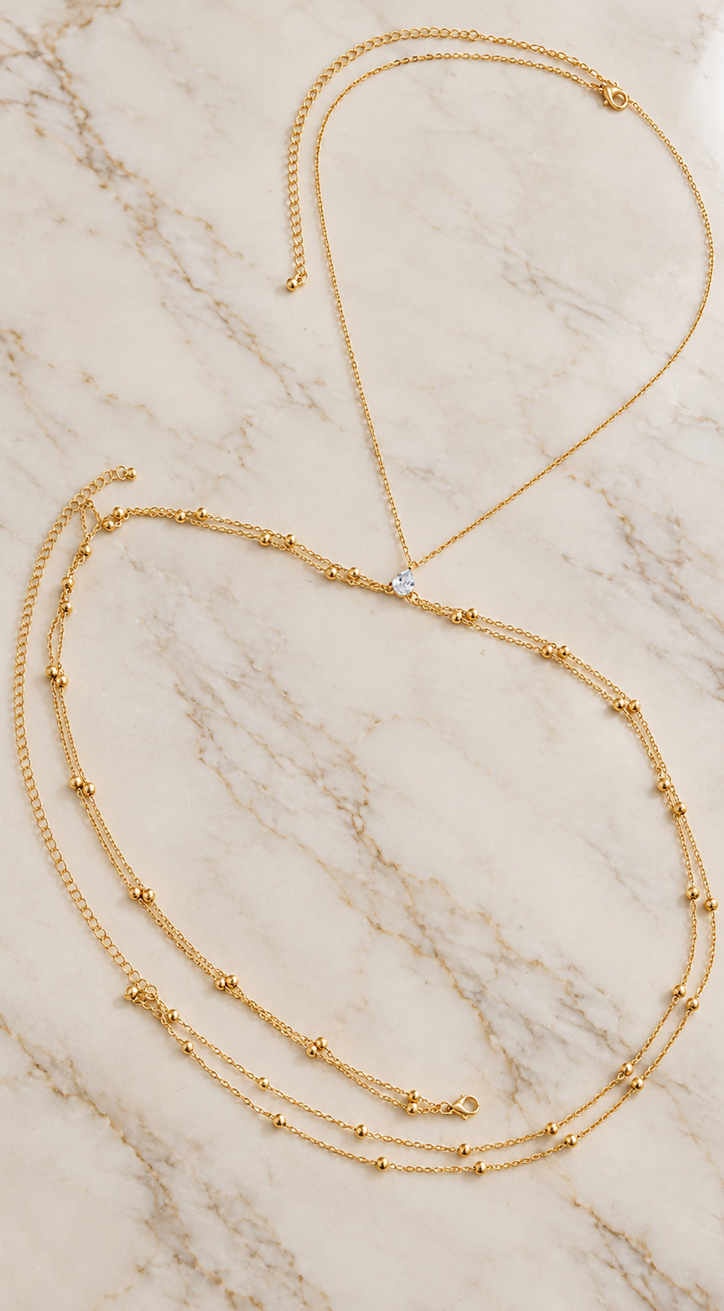 Gold beaded Waist body Chain