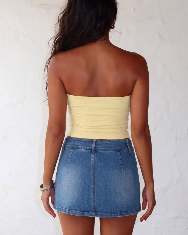 Light Yellow Arlie Tube Top