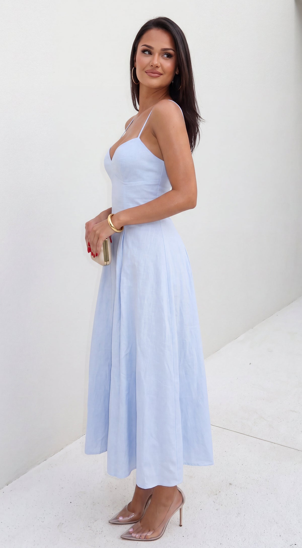 Blue Bluebell Midi Dress