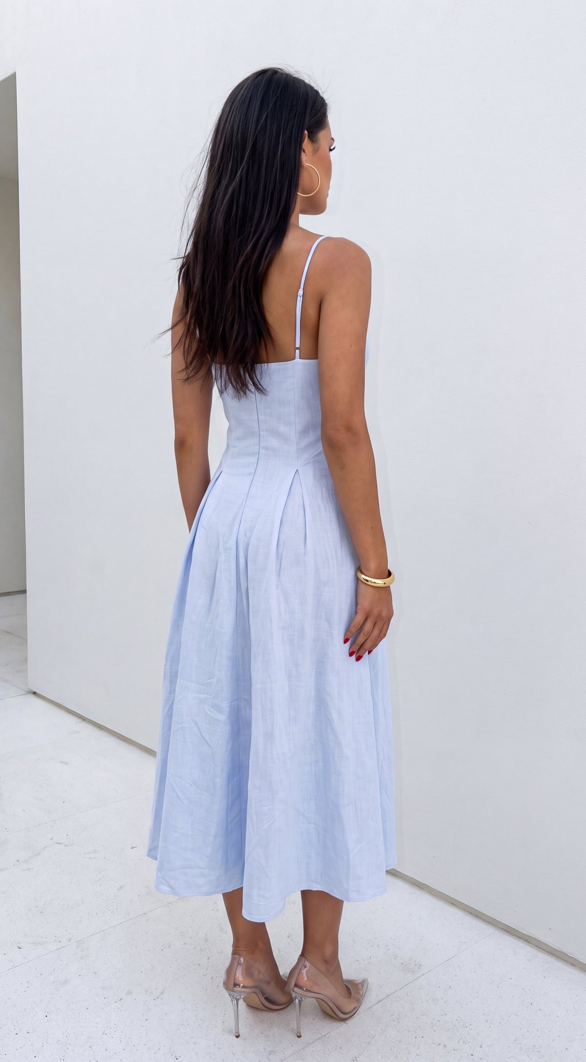 Blue Bluebell Midi Dress