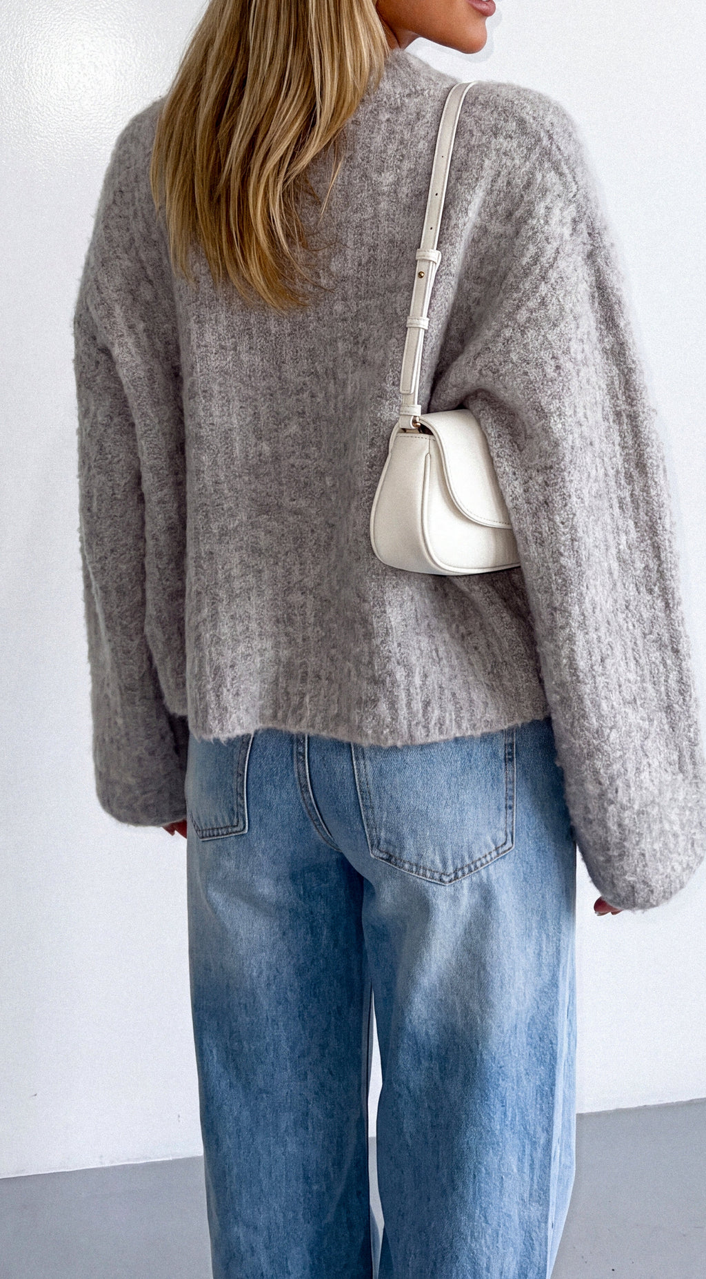 Light Taupe Button Down Knit Cardigan