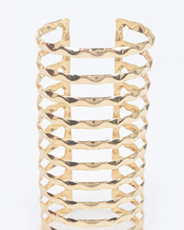 Gold Metal Cuff Bracelet