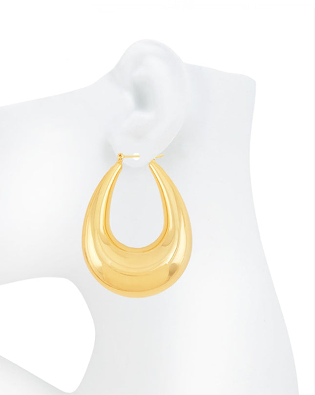 Gold Crescent Elegance Earrings