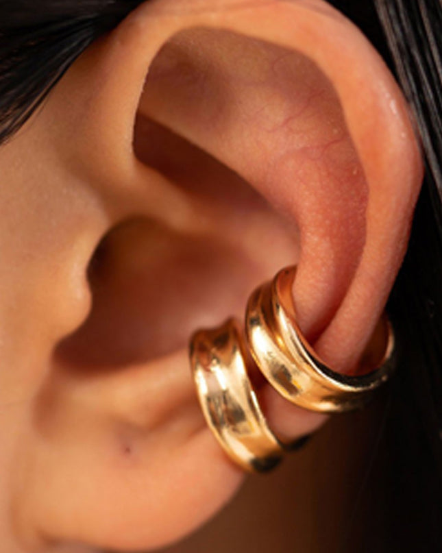 Gold Ear Cuffs 2 piece Earrings Set