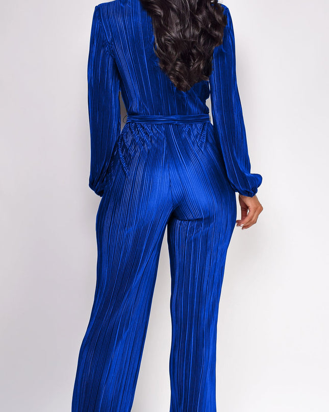 Royal Blue Juna Surplice Jumpsuit
