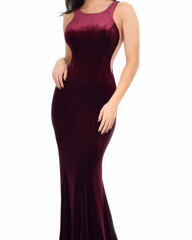 Burgundy Velvet Gown