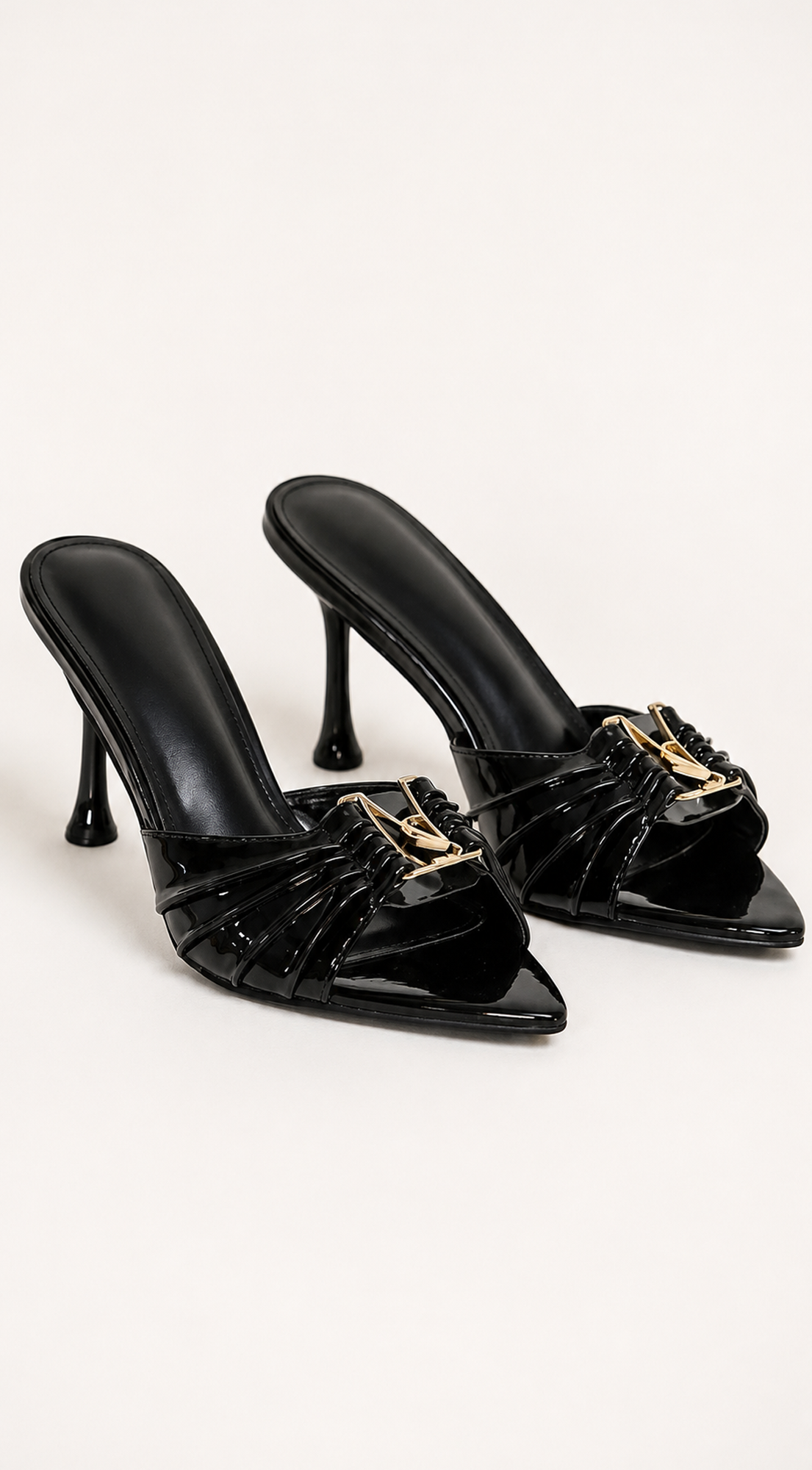 Black Soranta Mule Heels
