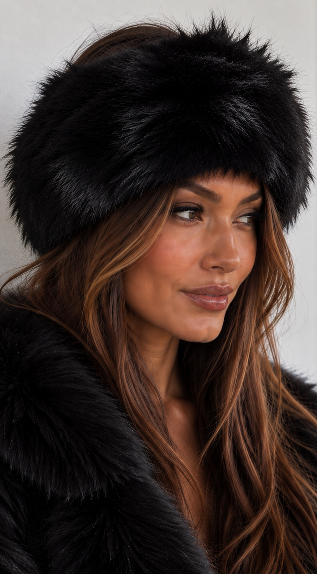 Black Furry Headband Earmuff
