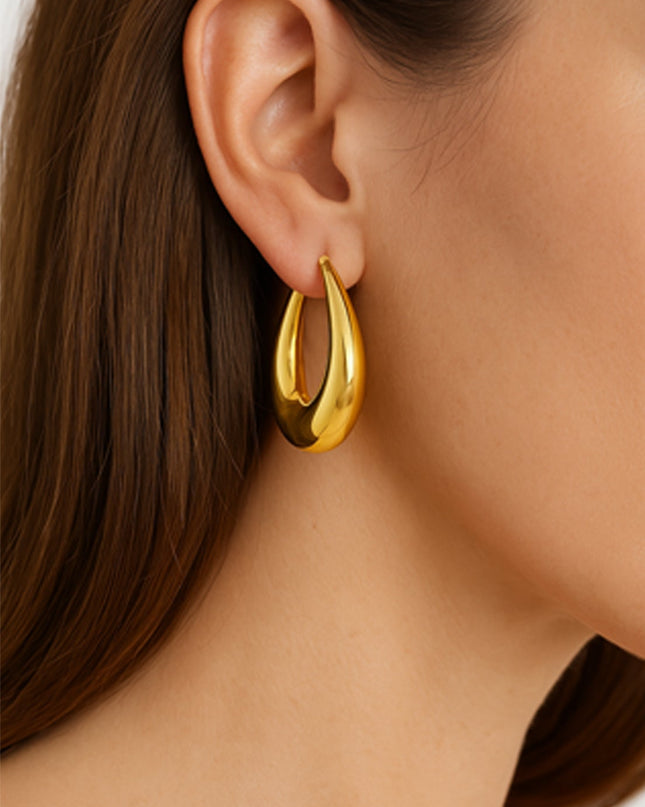 Gold Crescent Elegance Earrings