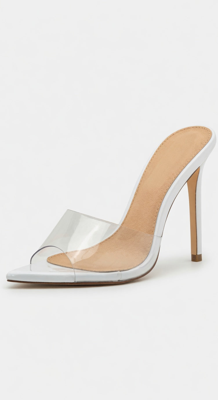 White Pointy Toe Heels
