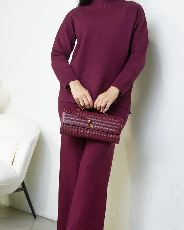 Burgundy Mirel Knit Set