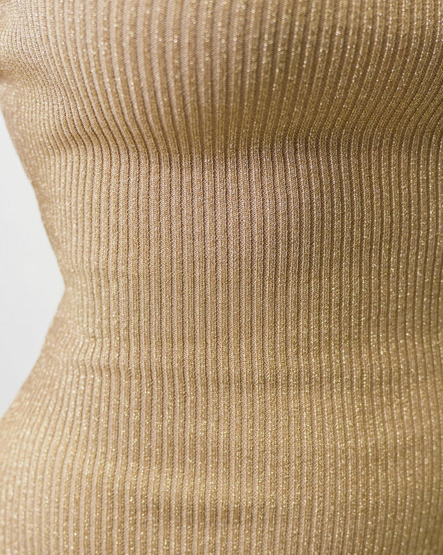Gold Lurex Midi Dress