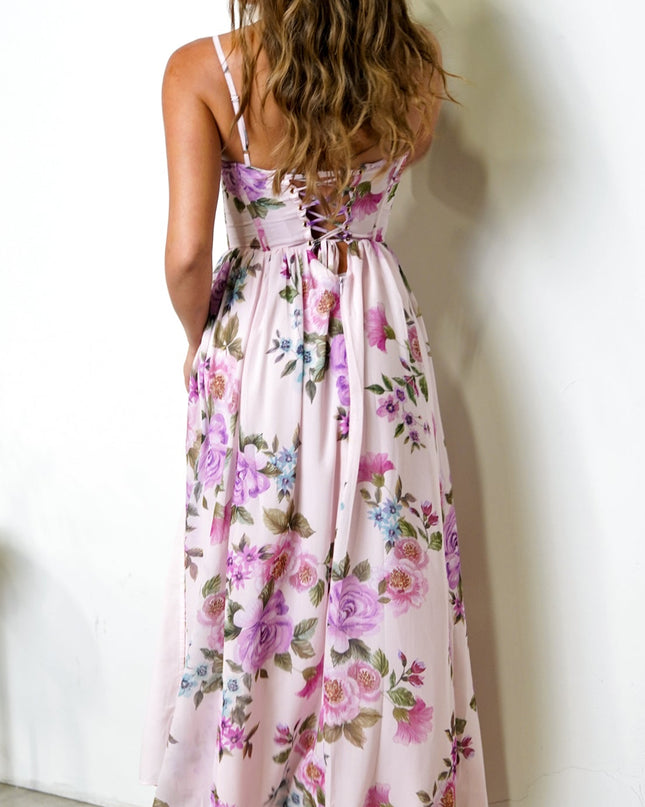 Lilac Floral Maxi Dress