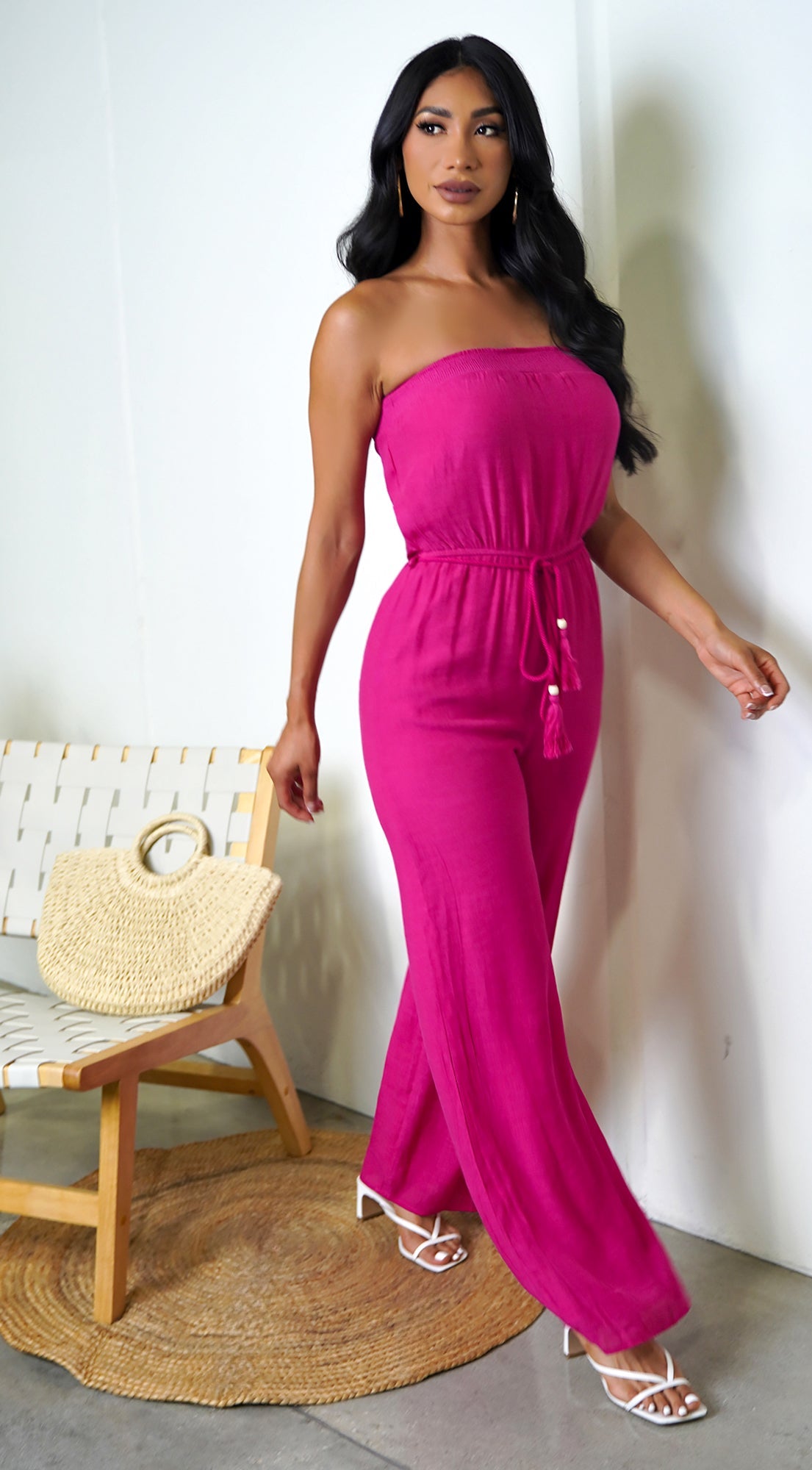Pink May Tube Jumpsuit