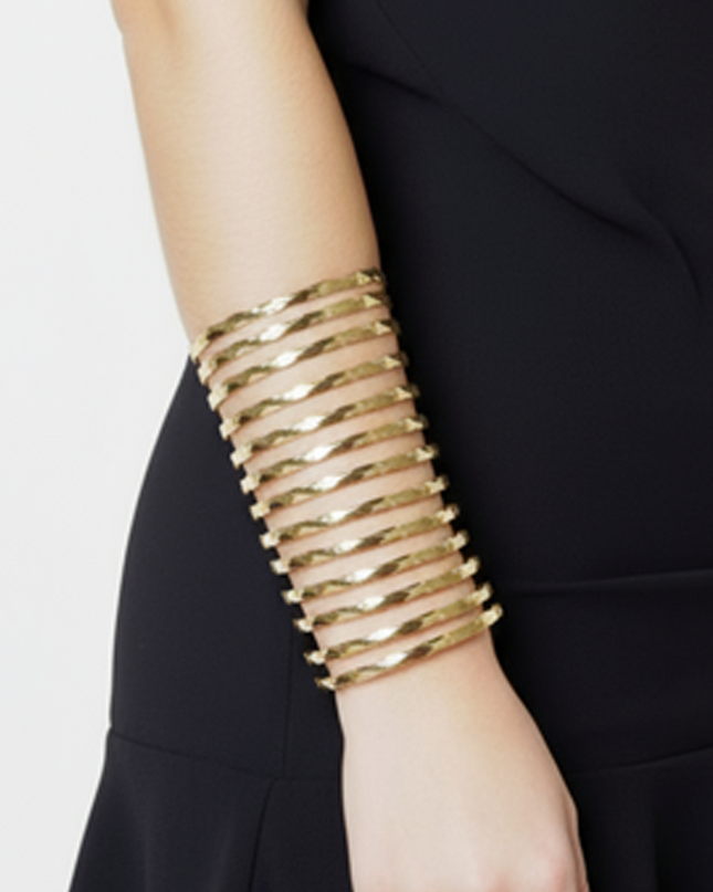 Gold Metal Cuff Bracelet