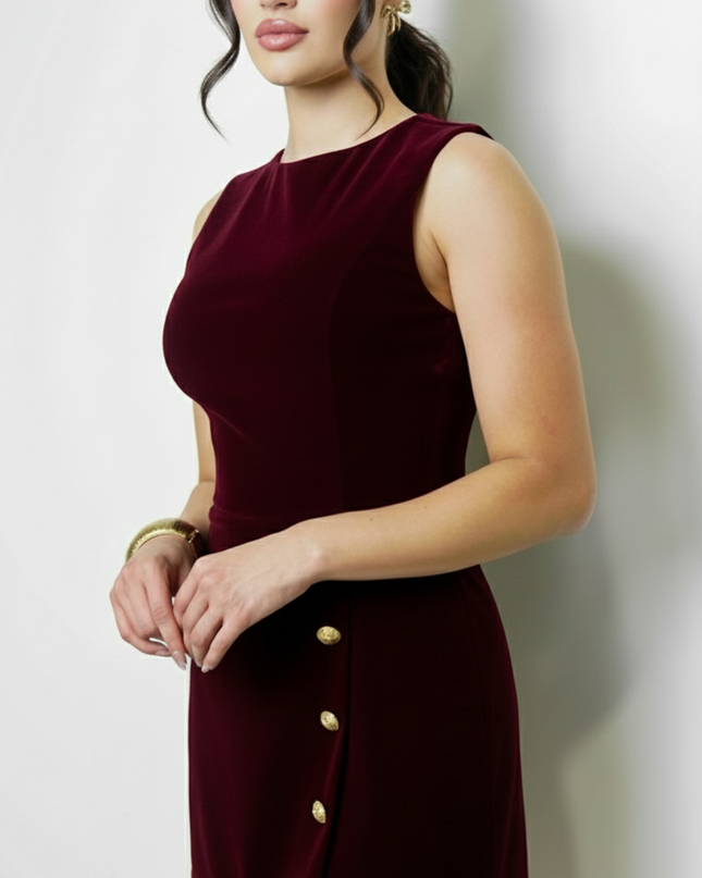 Burgundy Selune Velvet Romper