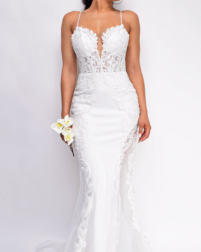 White Lace Bridal Gown