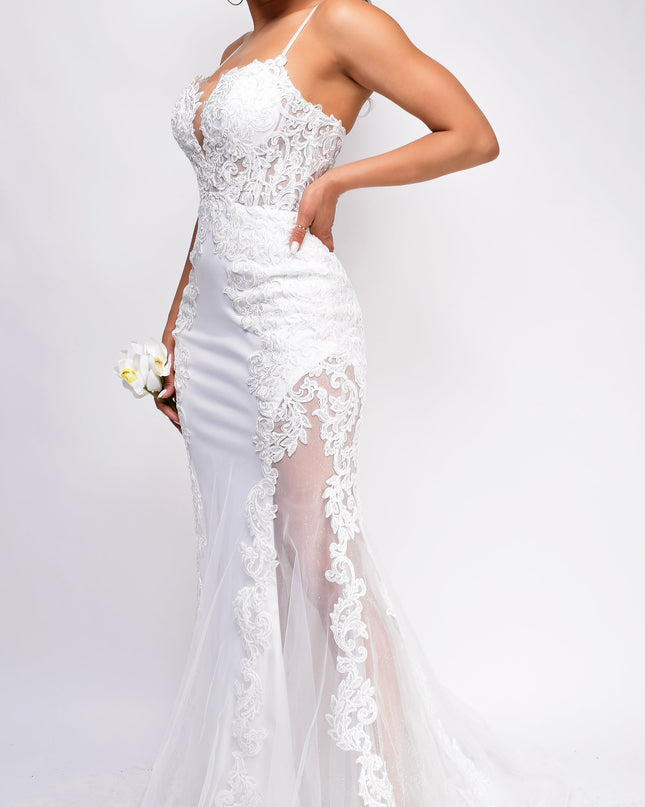 White Lace Bridal Gown