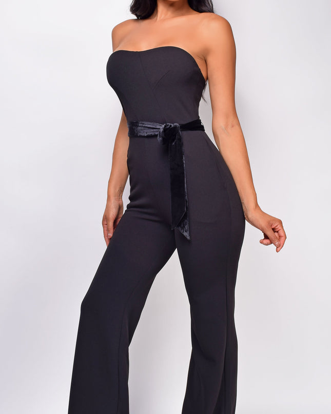 Black Strapless Jumpsuit