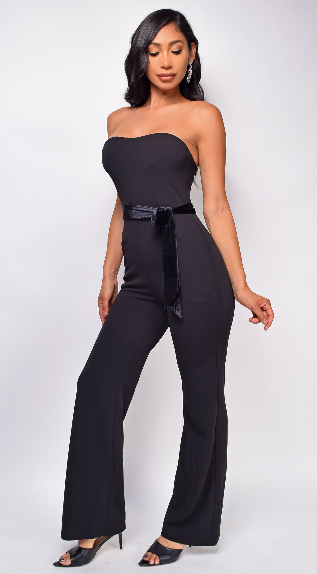 Black Strapless Jumpsuit