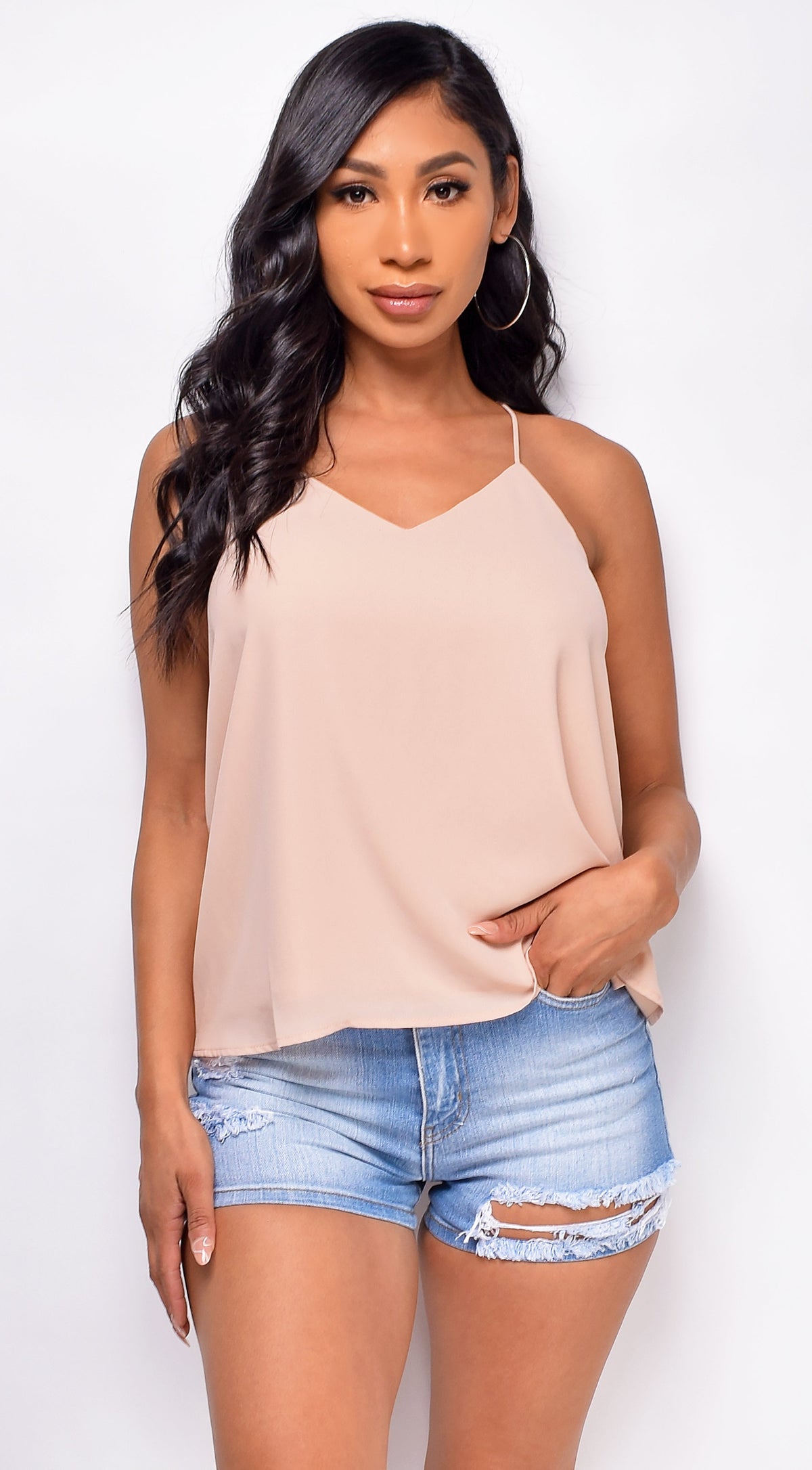 Beige Nude Classic Top