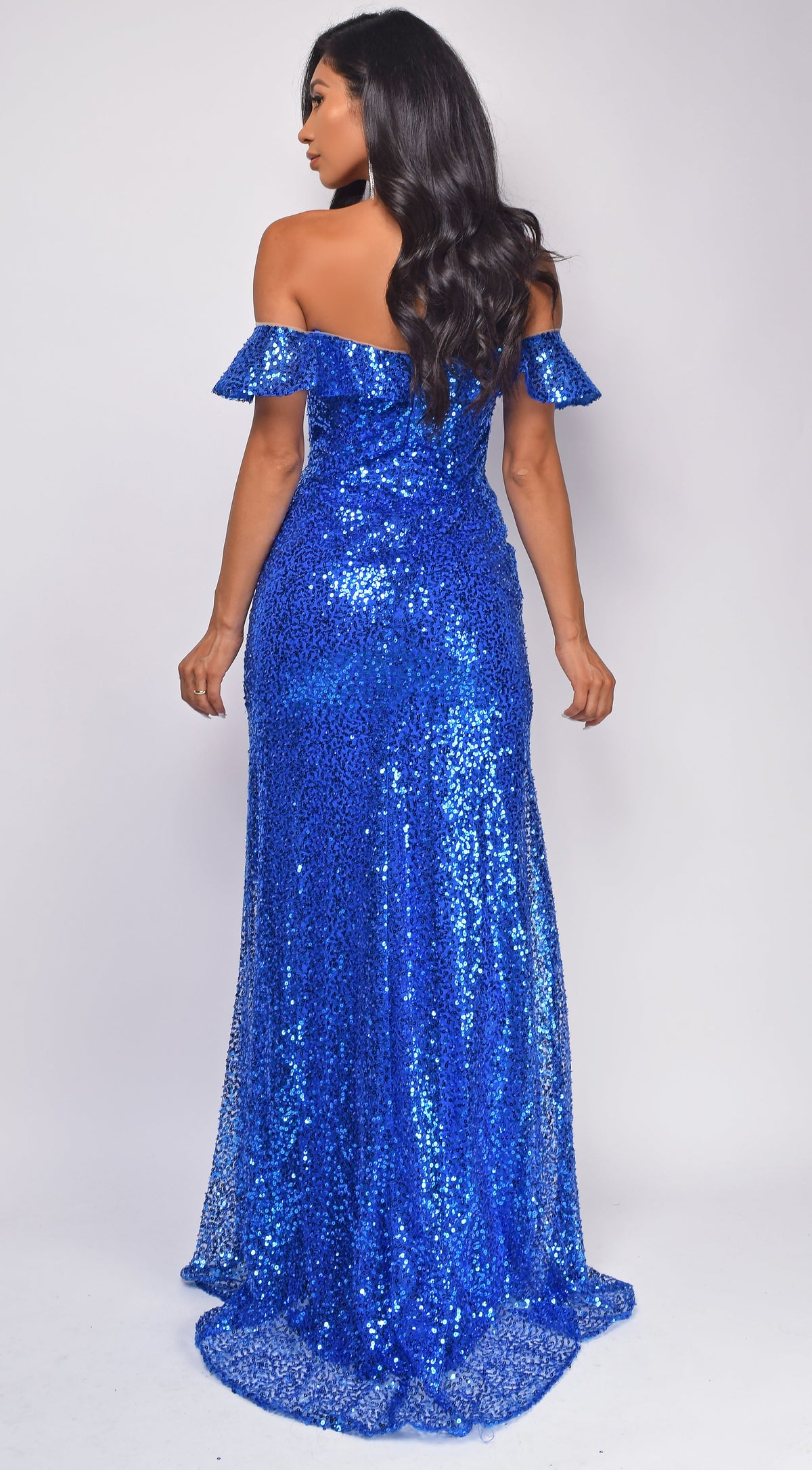 Blue Sequin Gown