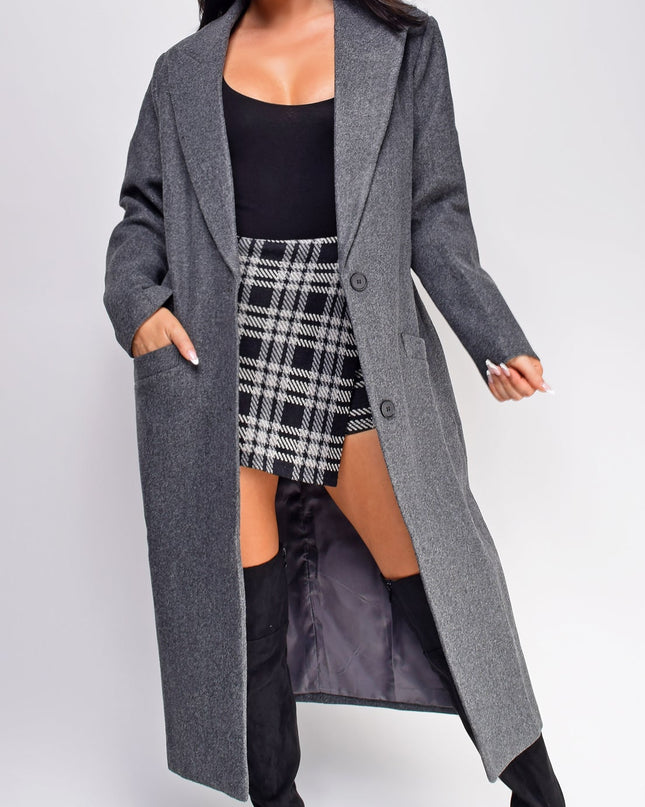 Gray Long Collared Coat