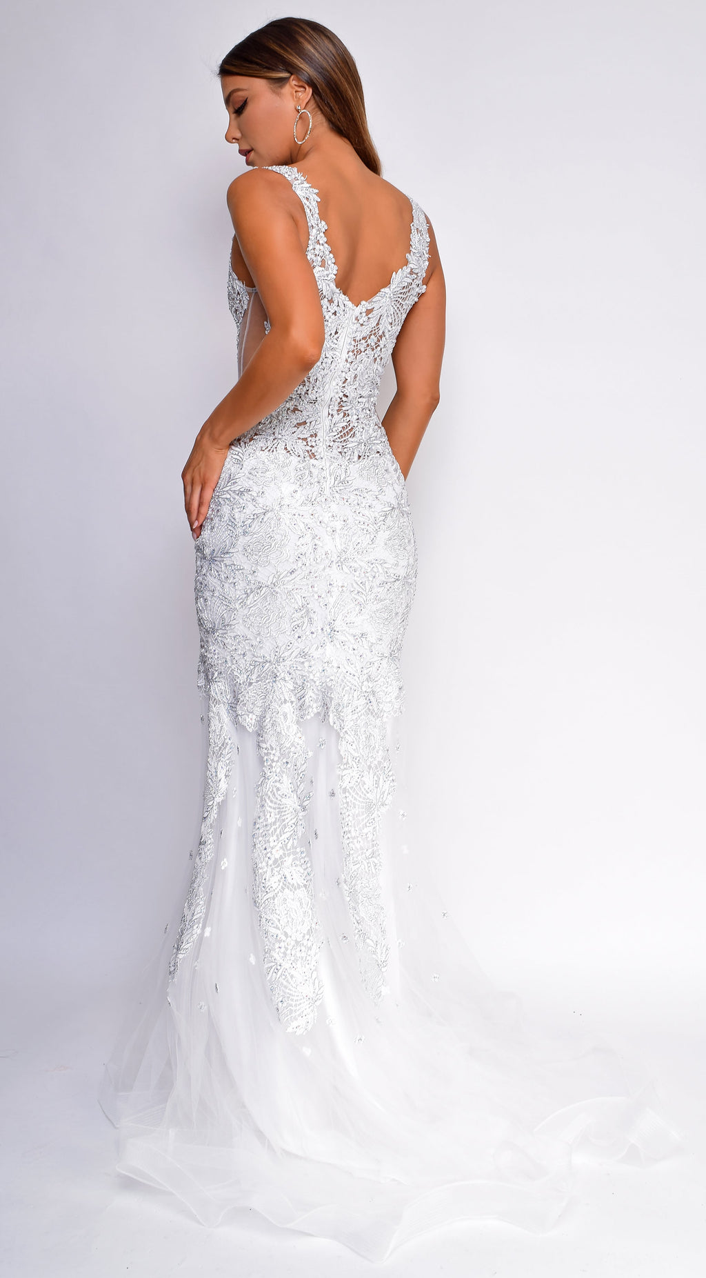 White Beaded Gown