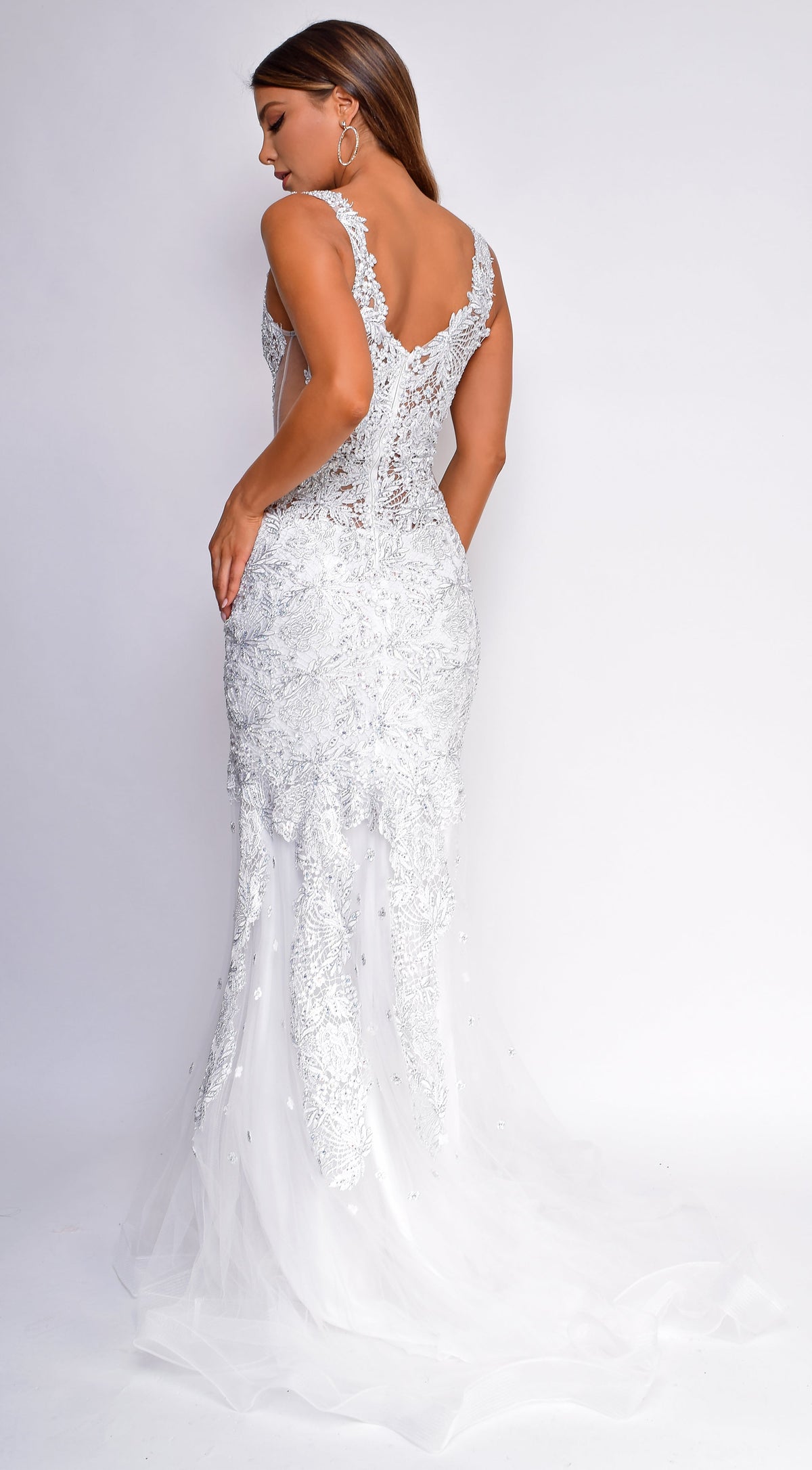 White Beaded Gown