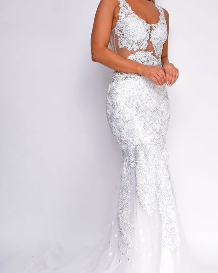 White Beaded Gown