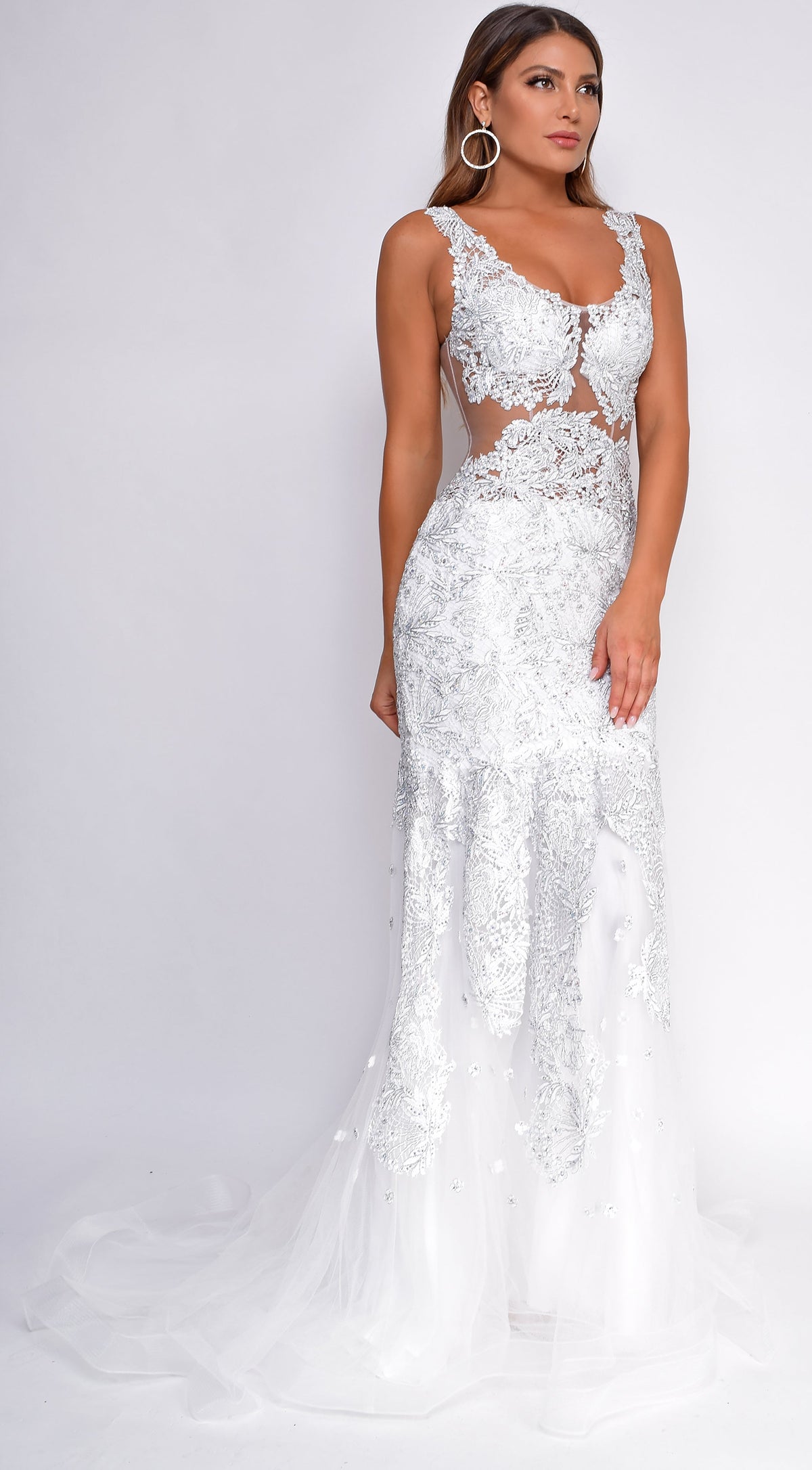 White Beaded Gown