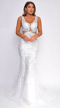 White Beaded Gown