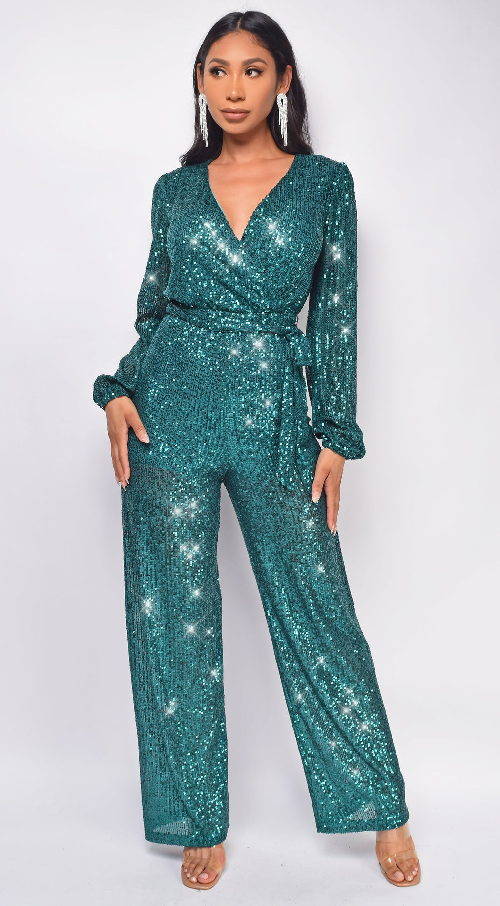 Green Sequin Jumpsuit