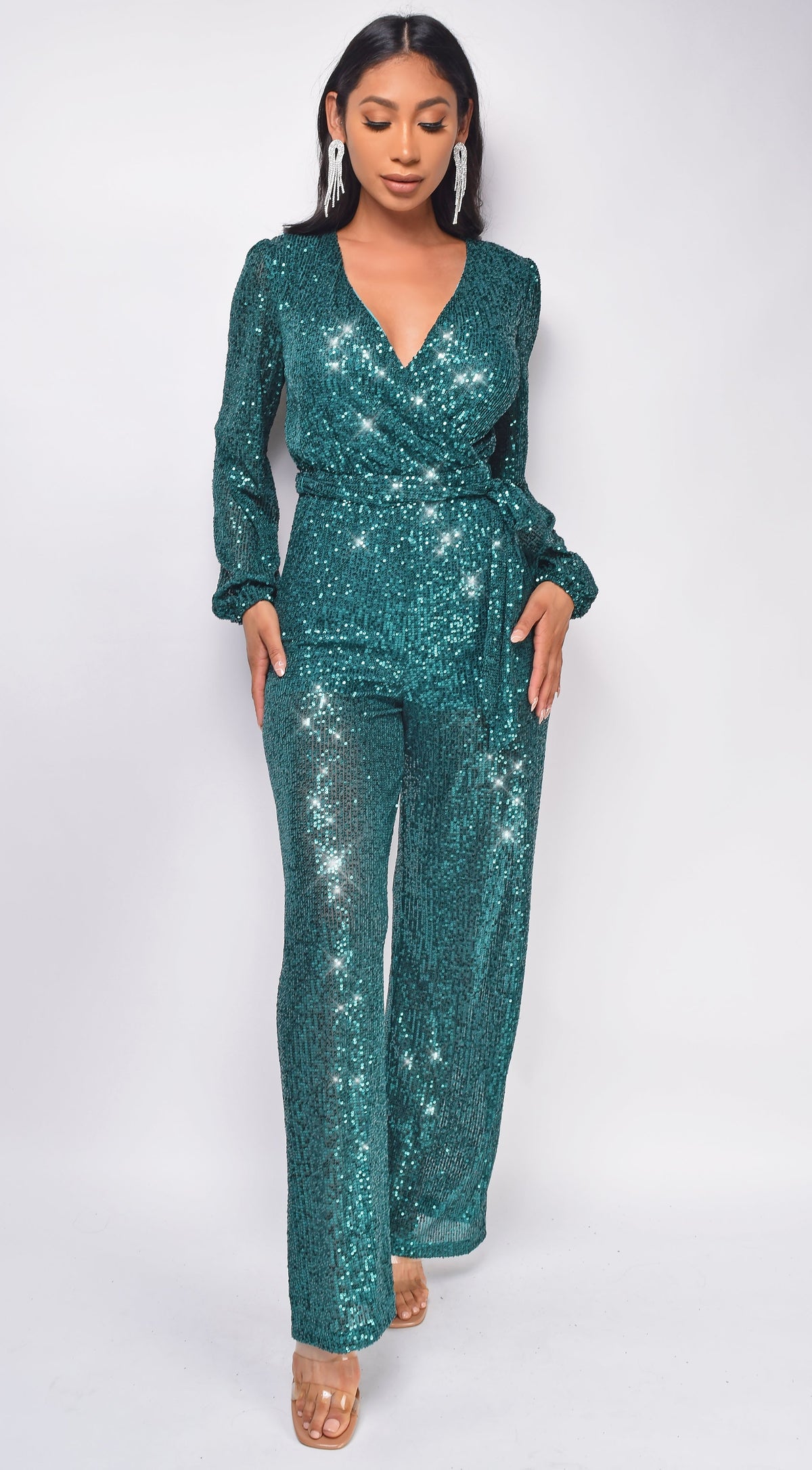 Green Sequin Jumpsuit