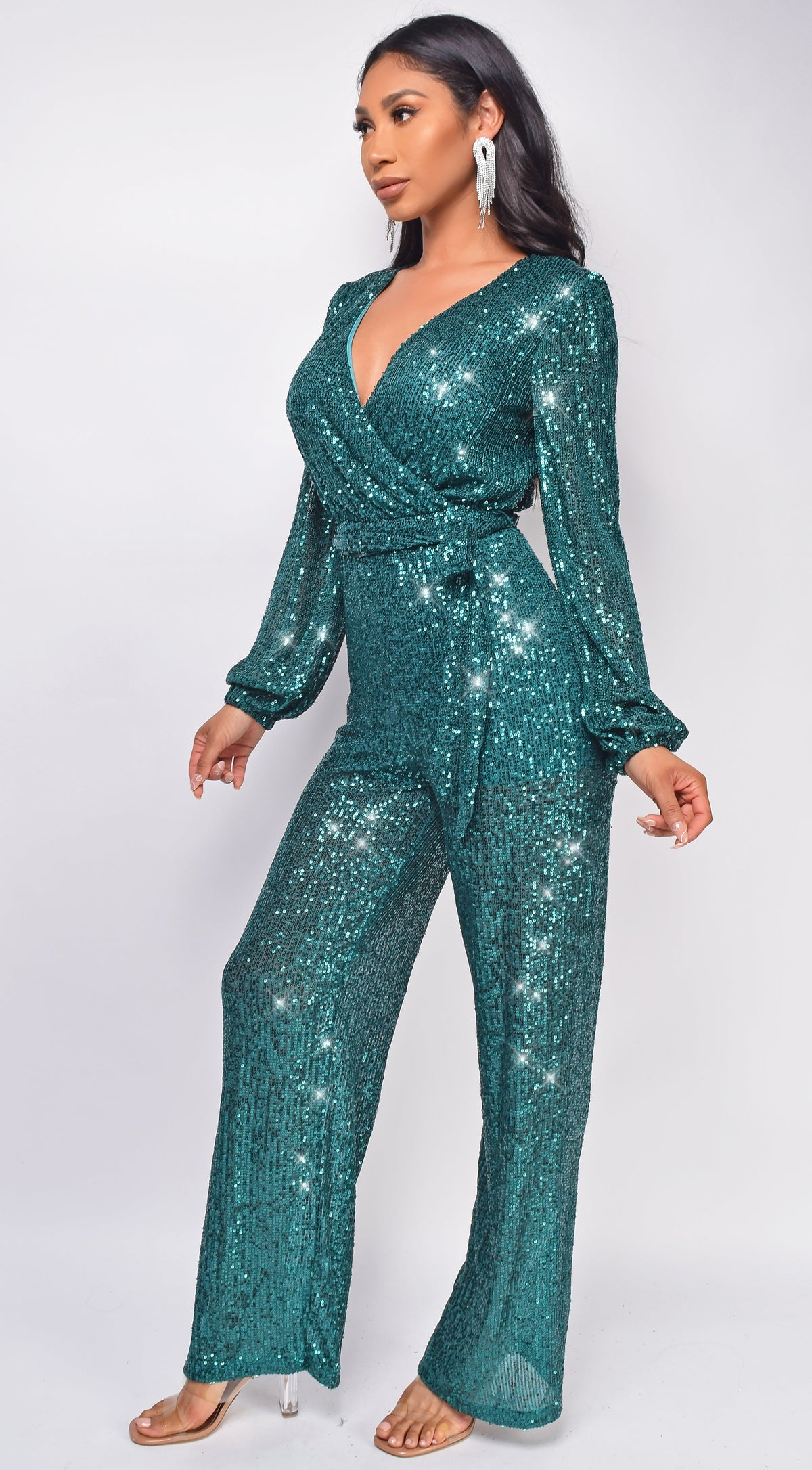 Green Sequin Jumpsuit