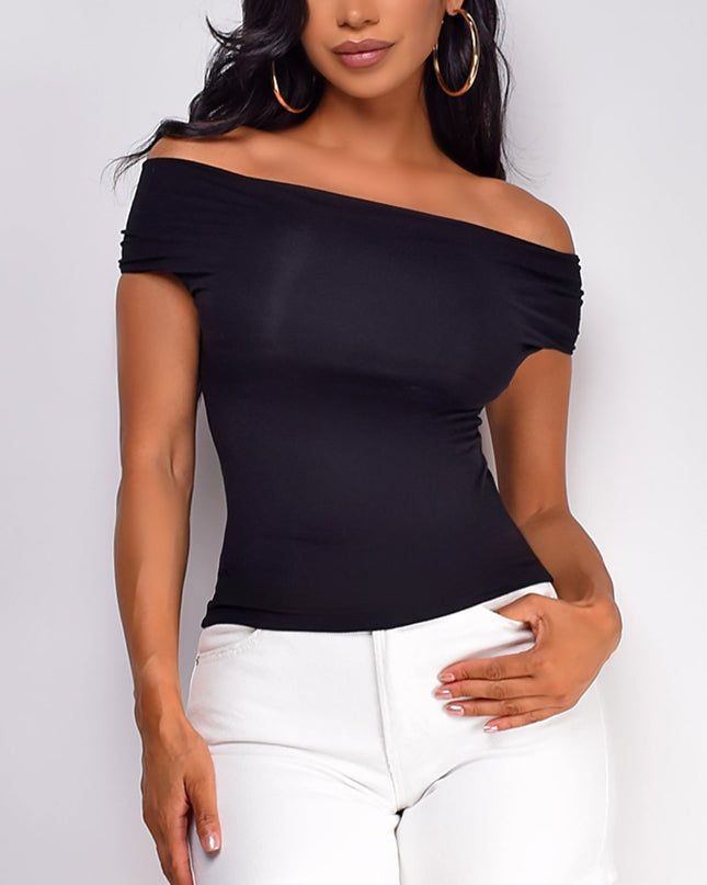 Black Off Shoulder Top