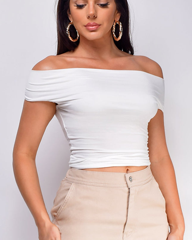 White Off Shoulder Top