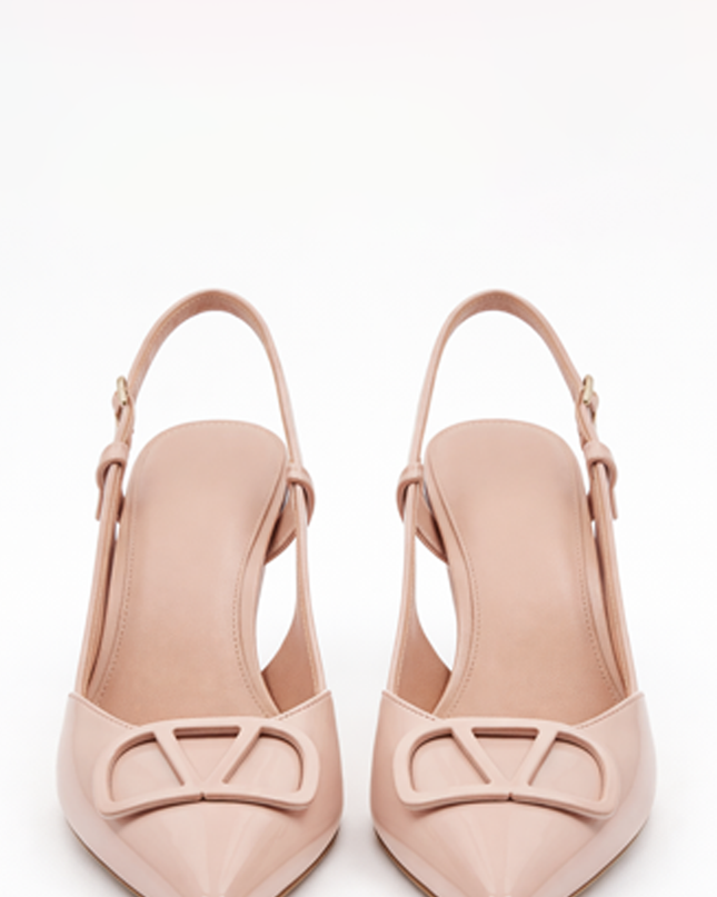 Beige back Kitten Heel